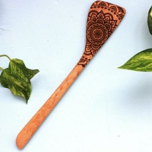 Handmade wooden spoon, Birds eye maple Spatula